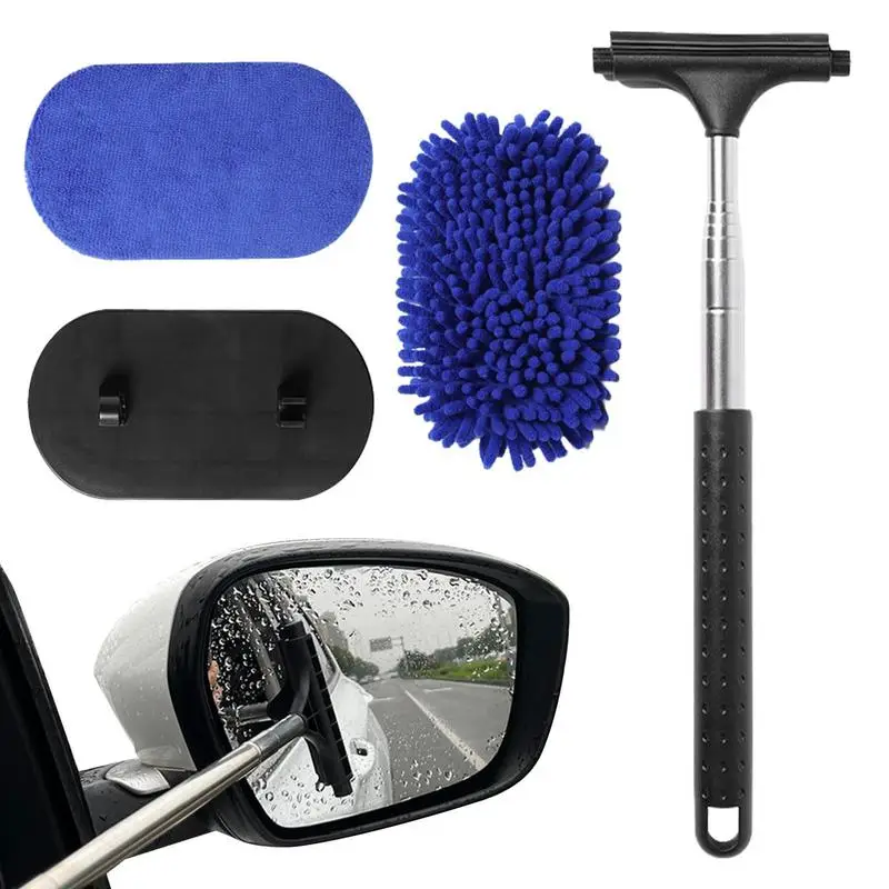 

Car Scrub Brush Portable Cleaning Dirt Dust Sponge Car Duster Mop Automotive Microfiber Mop Wash Kit With Rotation Head For Cars