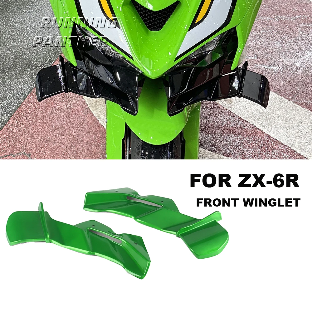 

ZX-6R For Kawasaki ZX-6R ZX6R ZX 6R 2024- NEW Motorcycle Front Lip Spoiler Wing Fairing Downforce Front Aerodynamics GP Wing Kit