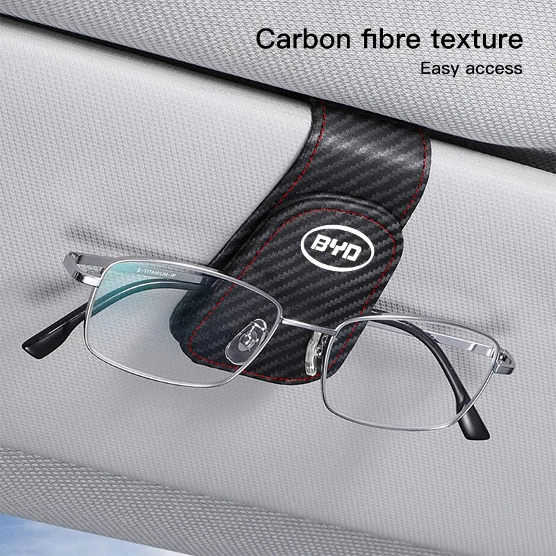 1Pcs Car Sun Visor Sunglasses Clip Universal Ticket Card Clamp For BYD Tang F3 E6 Atto3 Yuan Plus Song Max F0 G3 I3 Ea1 Dmi 2din