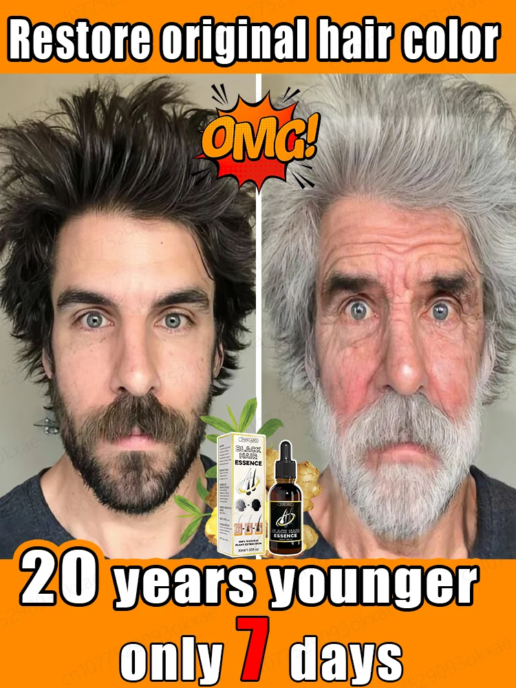 Anti-grey hair serum to restore gray beard and hair to their natural color