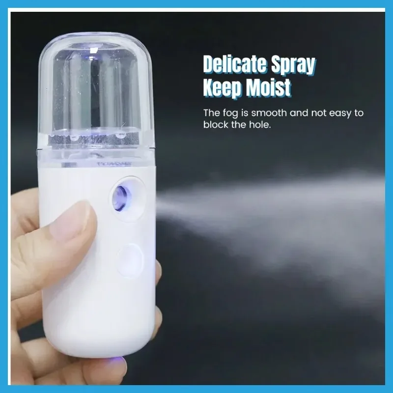 Nano Facial Mist Sprayer Portable USB Beauty Humidifier Deep Hydration Face Steamer Skin Care Device Travel Home Use