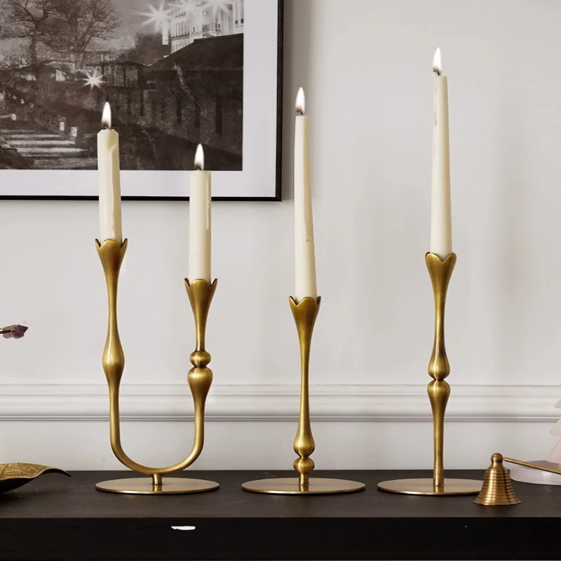 

Metal Candle Holders Simple Golden Wedding Decoration Bar Party Living Room Decor Home Decor Candlestick Christmas Candlestick