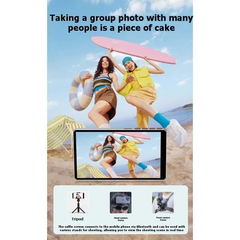 【NEW 2026】For Phone Compatible Magnetic Selfie Screen Mirror- Alloy Material Remote Control Functionality