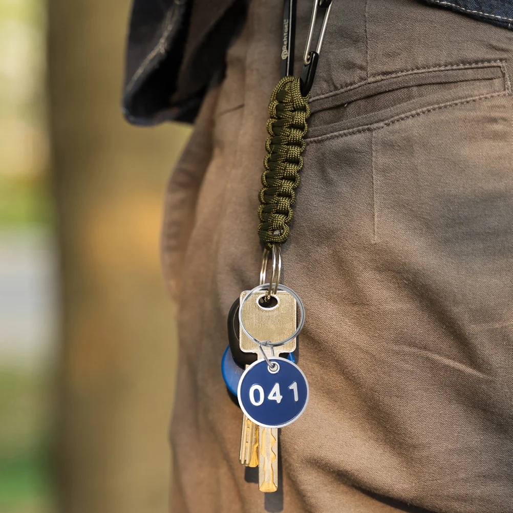 Numbered Metal Key Ring: 1 30 Key Stainless Steel ID Tags Numbers for Dormitory House Lockers Keys Organizing Sorting