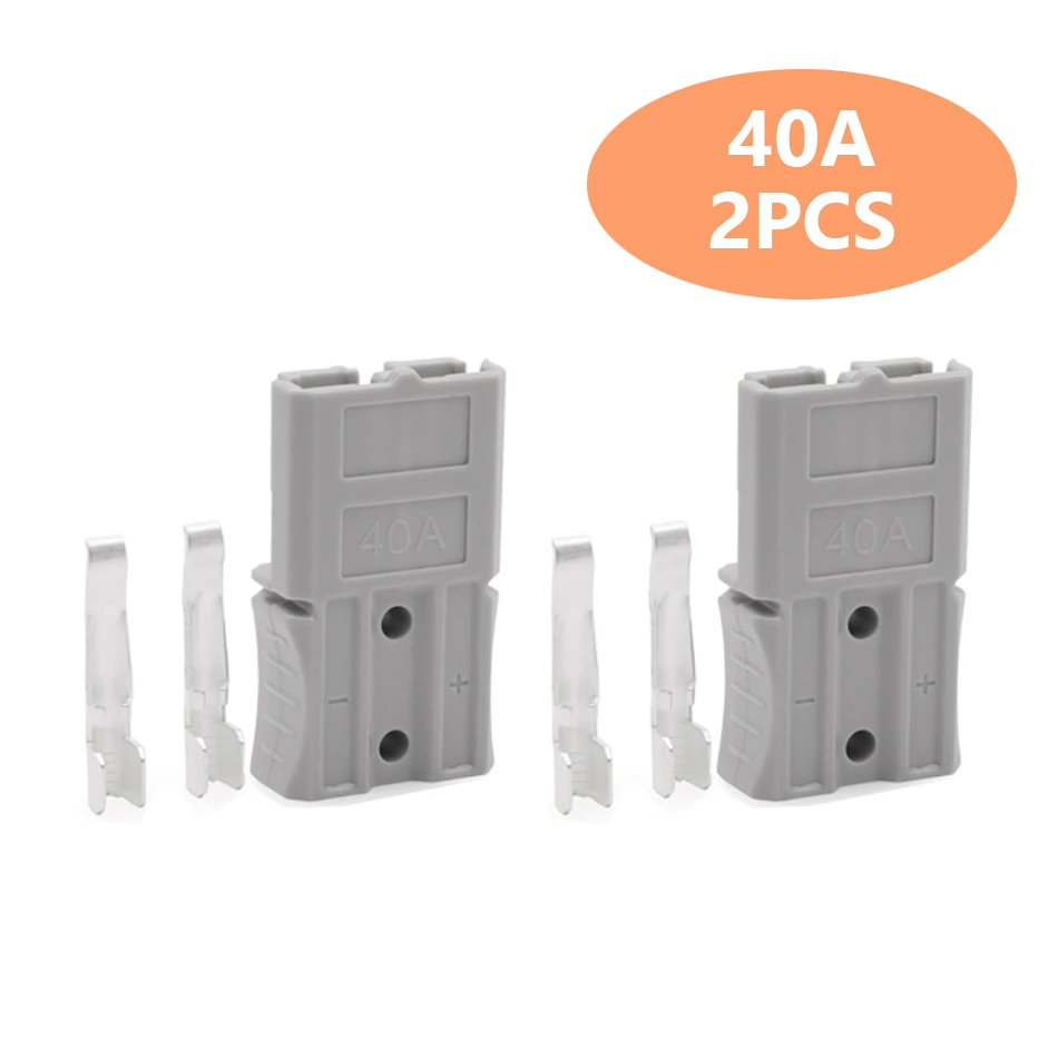 

40A 600V 10-14AWG AC/DC Power Tool For Andersons Style Plug Connectors Quick Connector Kit Electric Car Battery Plug 2 Pcs