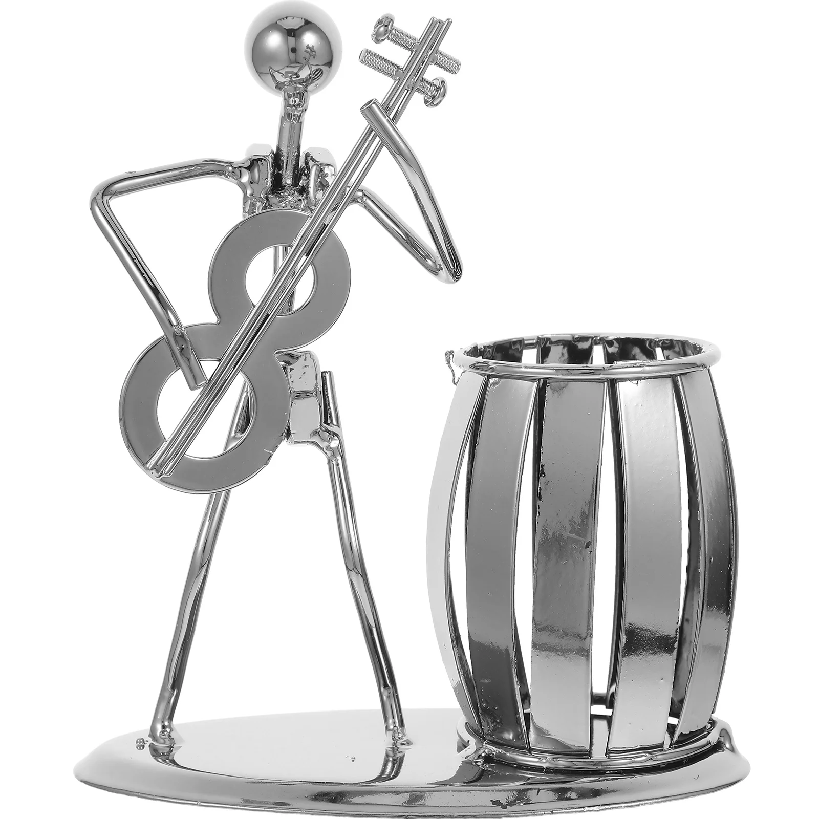 

Iron Metal Desktop Guitar Pen Holder Artistic Musician Design Multipurpose Pen Cup Organizer Desk Decoration for Office