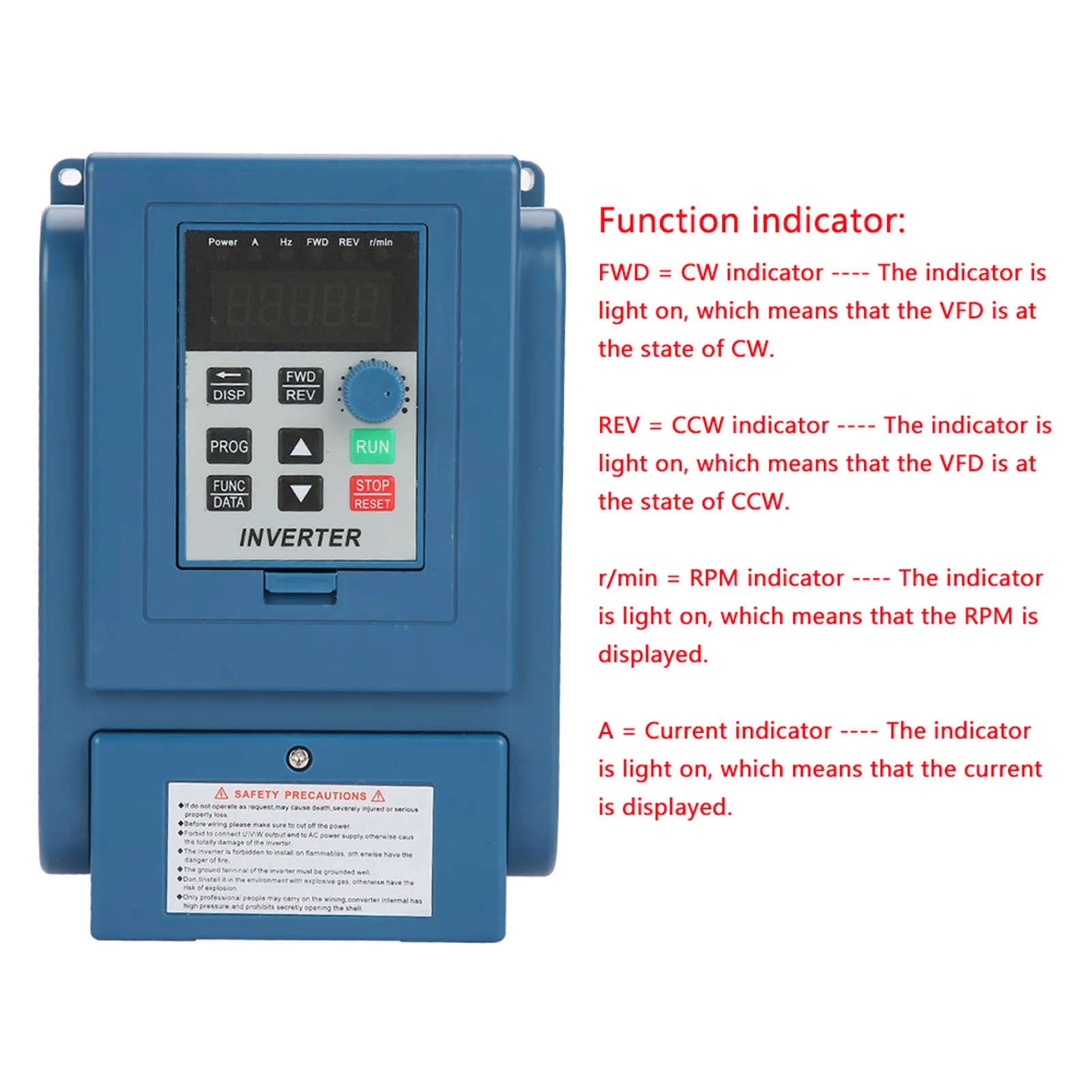 1PC AC 380V 1.5kW 4A Unidade de frequência variável VFD Controlador de velocidade trifásico Motor inversor