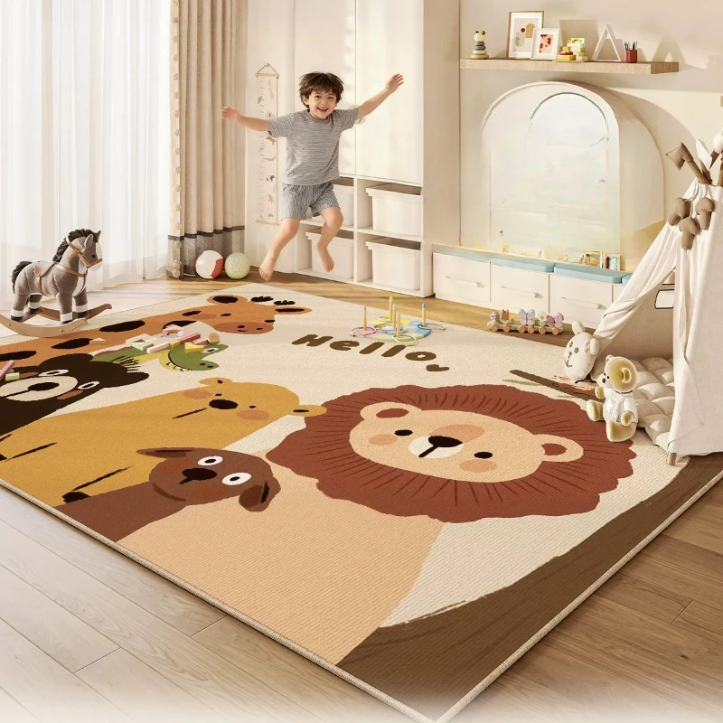 Cartoon Style Bedroom Decor Cute Carpet Large Area Carpets for Living Room Home Thick Plush Floor Mat Fluffy Soft Children's Rug