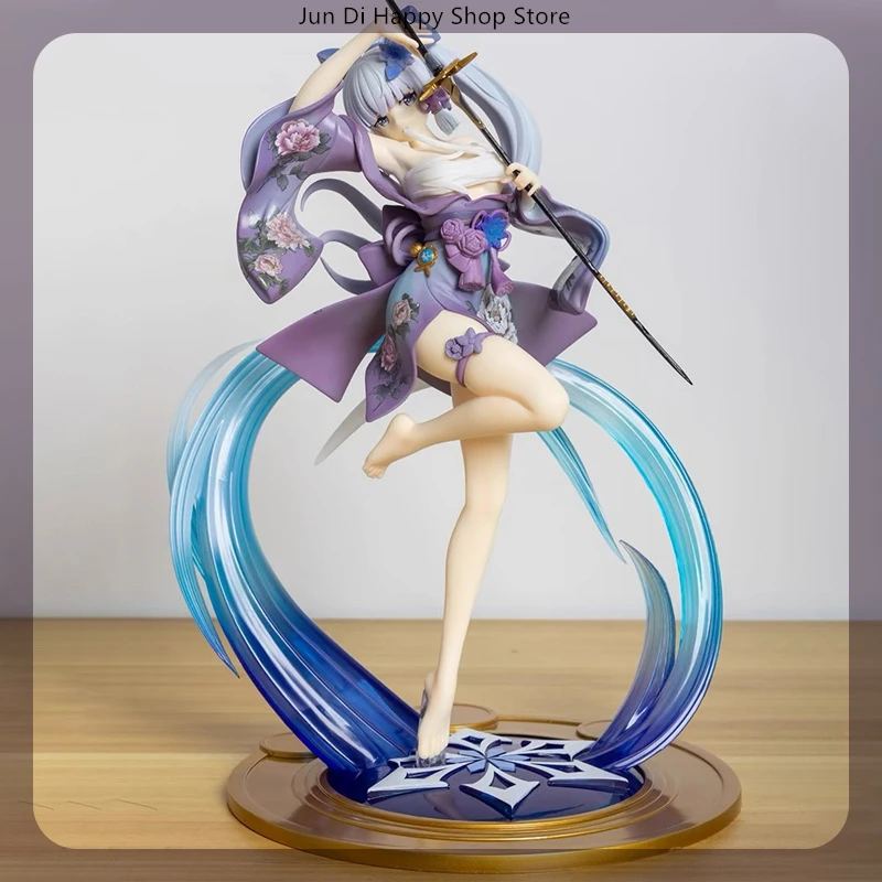

27 см Genshin Impact Камисато Аяка рисует меч, игра для девочек, фигурка, модель, коллекция статуй, украшение для рабочего стола, орнамент, игрушки, подарки