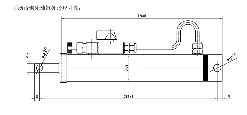 Popular use valve attached band saw hydraulic cylinder in China