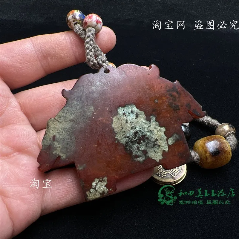 Retro Jade Xiuyan Jade God Beast Pu Prison Jade Inlaid Gem Nine Eyes Hand Pieces