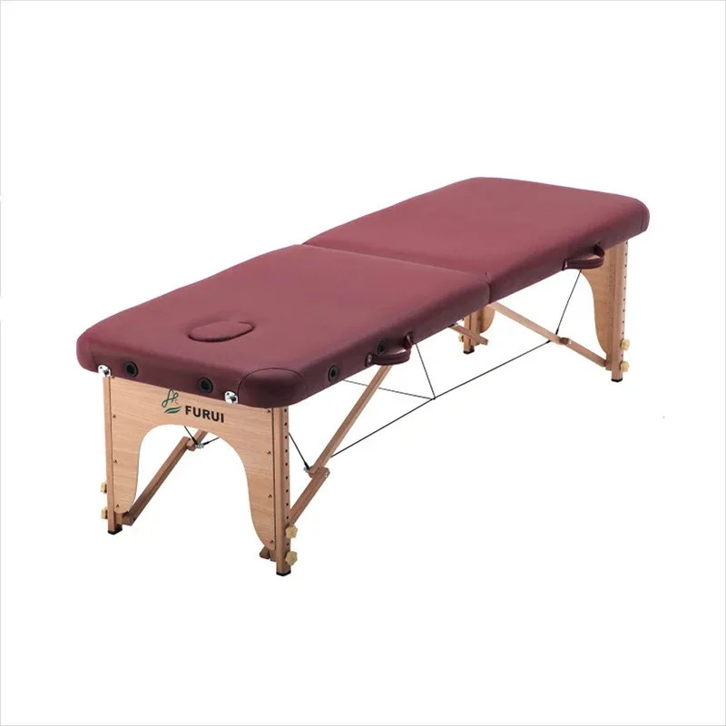 Lit de massage en bois portable pour le visage, livres d'oreille de spa de tatouage pliants, table de massage de physiothérapie, meubles de beauté