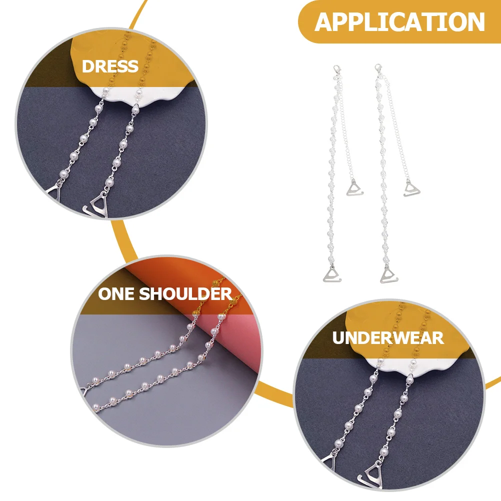 1 paire de bretelles de soutien-gorge en perles réglables, décor antidérapant, ajout exquis, costume de fleur de Rose, différents vêtements, sangle de soutien-gorge