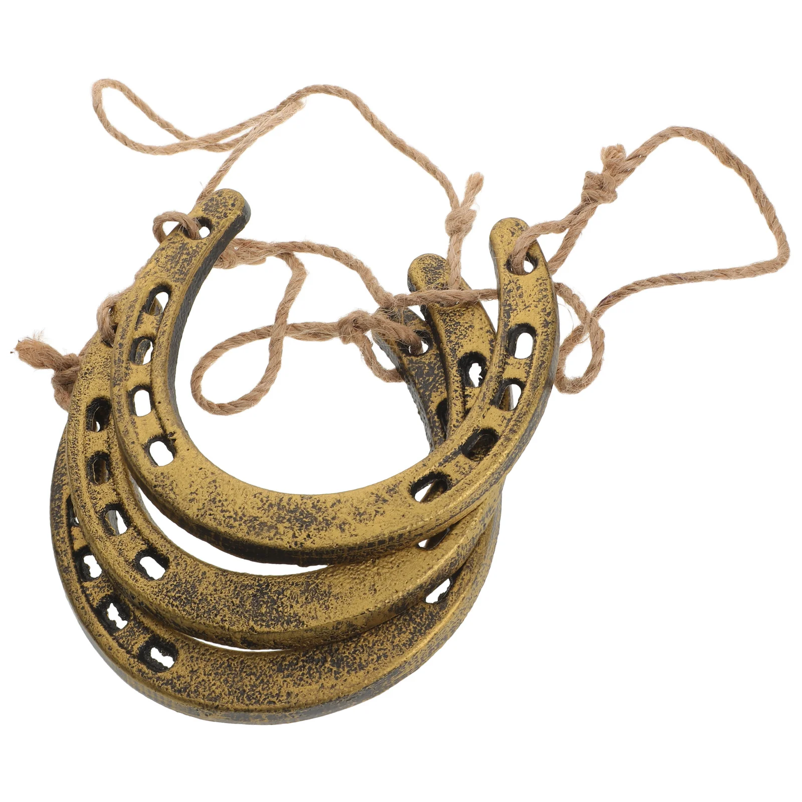 

3pcs Cast Iron Horseshoe Wall Decor Vintage Western Style Pendant For Home Office Wedding Indoor Outdoor Decoration Lucky Rustic