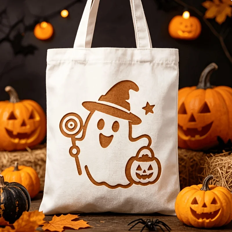 9 Halloween-Ausschnitt-Malschablonen, wiederverwendbar, mit aufgedruckten Bildern von Hexen, Geistern, Kürbissen, Fledermäusen und Cartoon-Katzen; geeignet für Bastelarbeiten, Taschen, Holzbretter und Papier-Graffiti-Sprühlackierungsdekorationen. – Detail 2