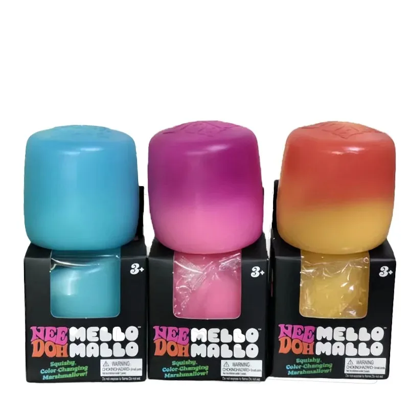 /Needoh Mello Mallo Squishy UV Reactive Sun Color Changing Soft Stress Non-toxic Squeeze Anti Anxiety Stress Relief Fidget Toy..