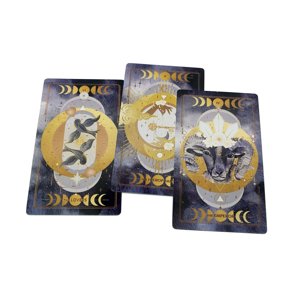 NEW! 12x7cm Lucine Divination Tarot Midnight Deck Telling for Beginners and Experts Sturdy decks