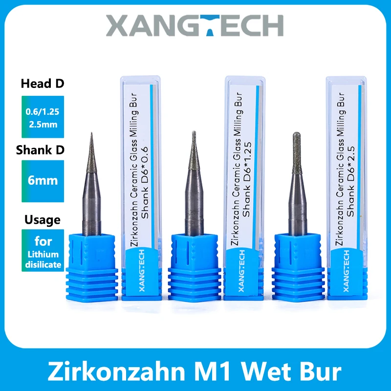 

Zirkonzahn M1 влажные фрезы для дисиликатов лития 0,6/1,25/2,5 мм стеклокерамические сверла инструменты