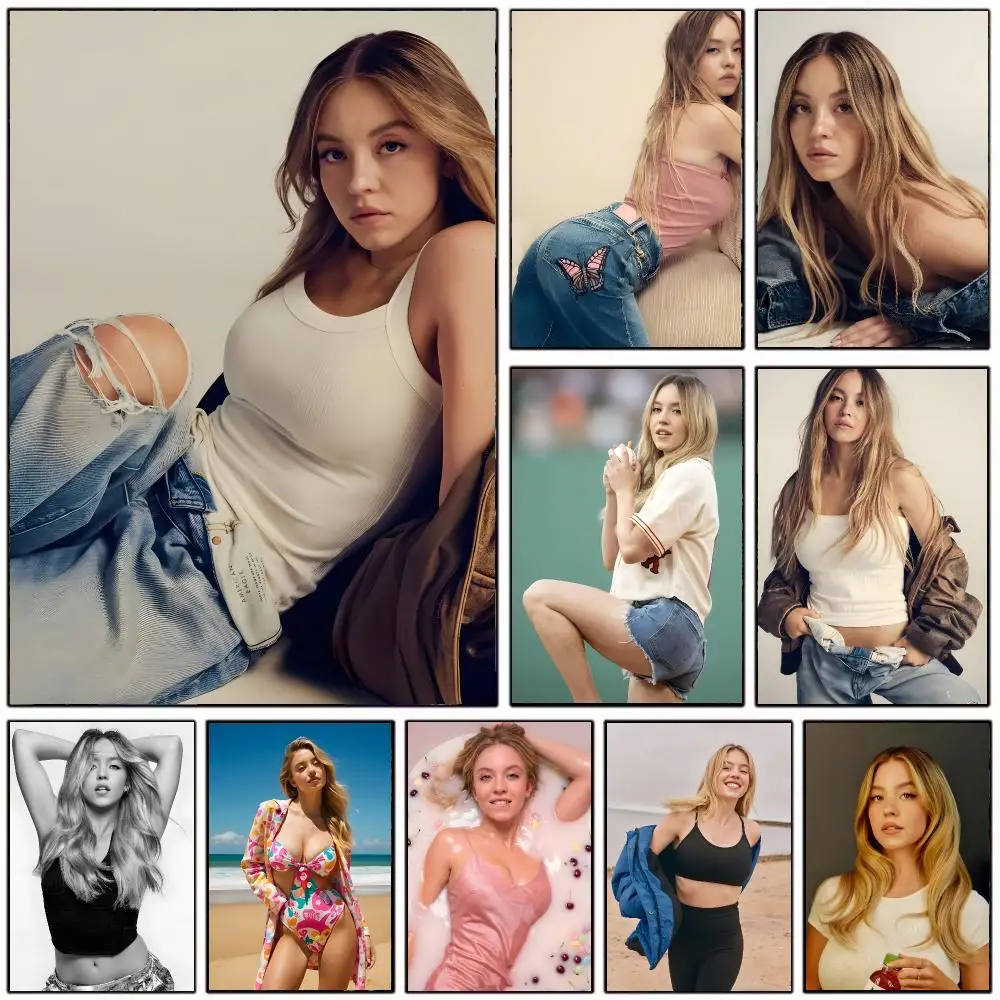 talented actress S-Sydney Sweeney Poster Modern Home Decoration Interior Design & Contemporary Wall Art Collection