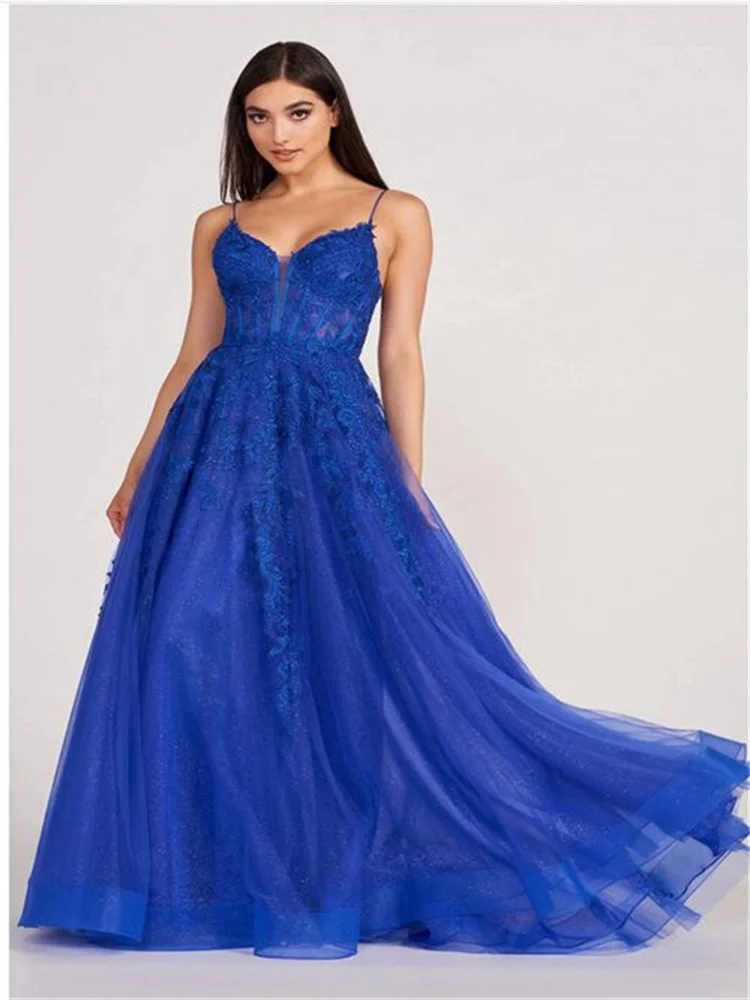 

Sexy A-line Evening Dresses Luxury Sleeveless Party Dresses Formal Occasion Dresses Spaghetti Strap Prom Gown فساتين مناسبة رس