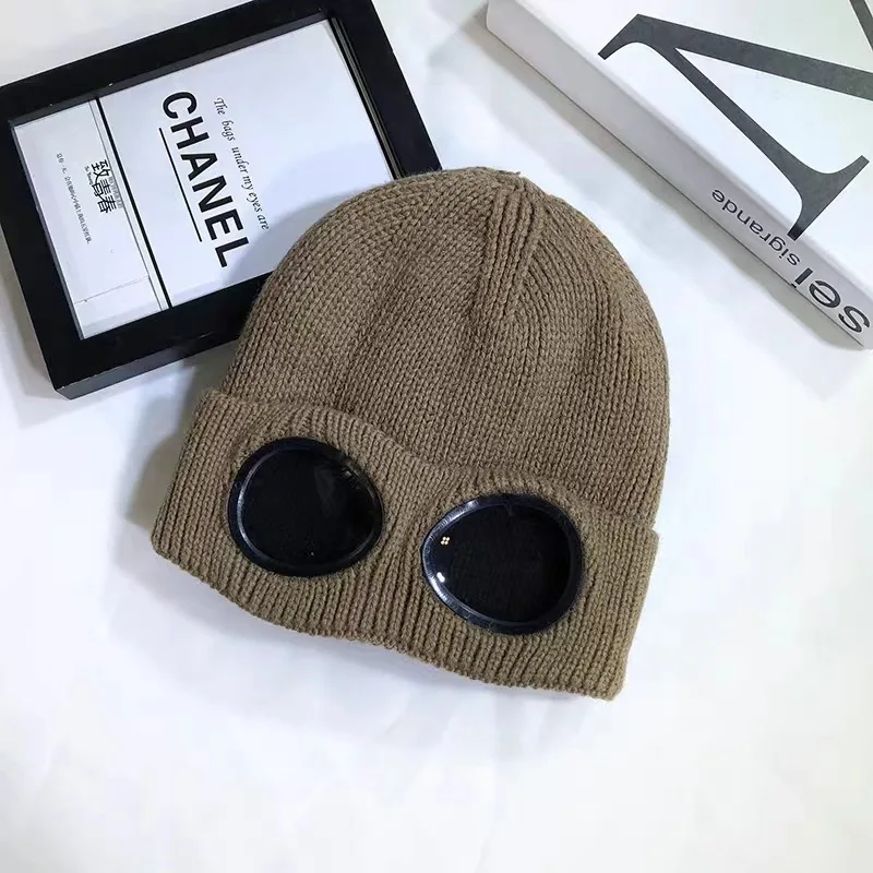 Unisex Männer Frauen Strickmütze mit Schutzbrille, winddicht, Winterwärmer, Skimützen, weich, warm, rutschfest, Gehörschutz, Garros
