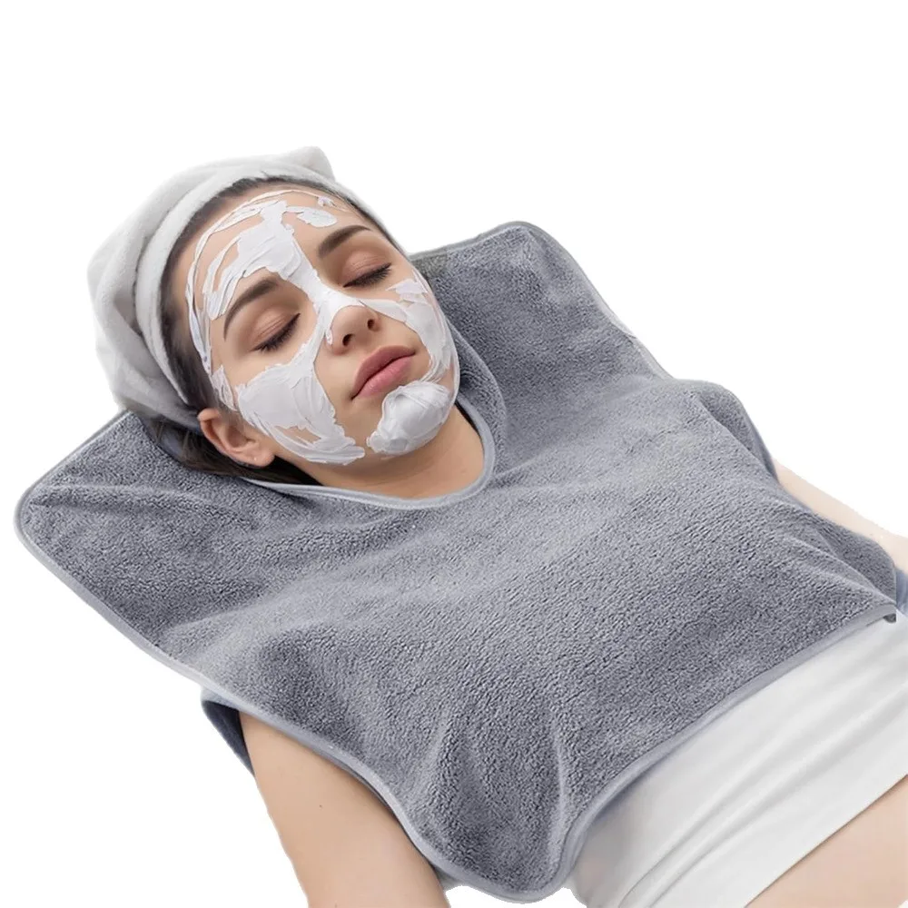 1 soft and absorbent U-shaped beauty towel, ultra-fine fiber facial quick drying towel, professional salon and spa massage towel