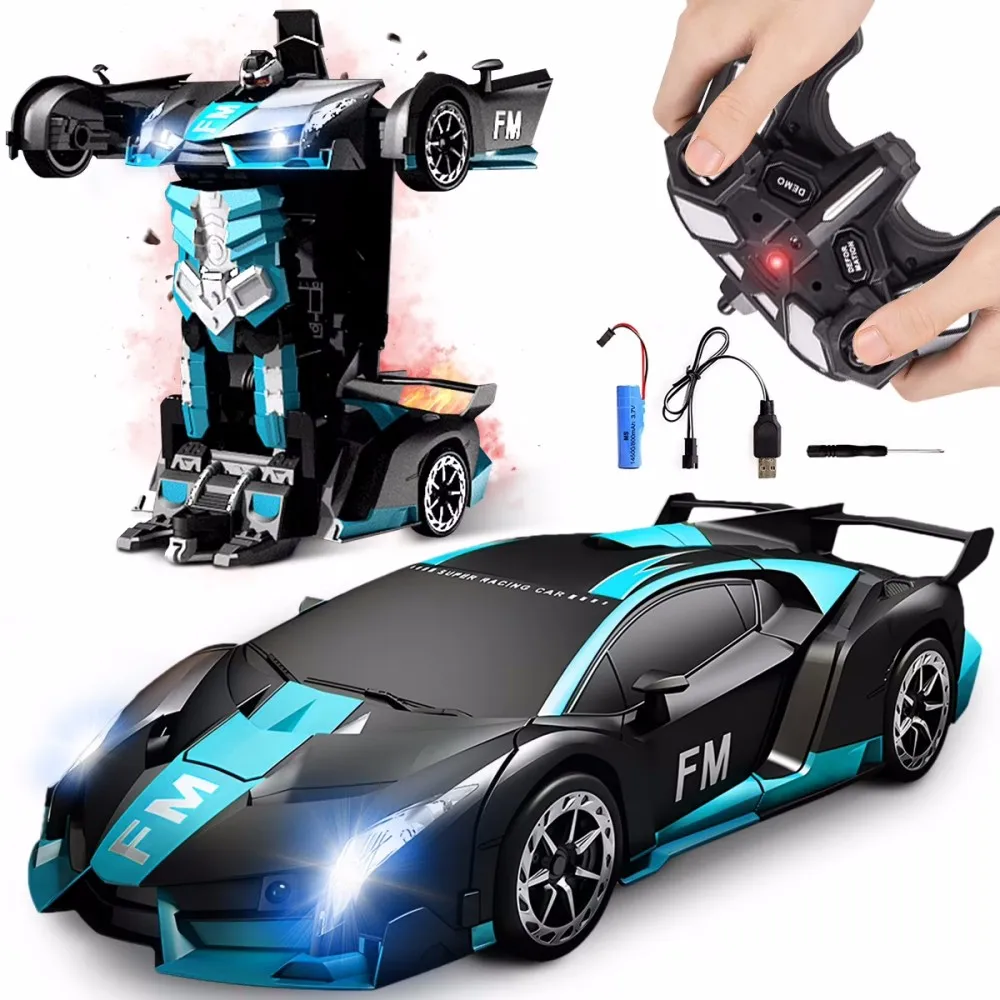 

Remote Control Car, RC Cars One-Button Transforming, 360° Rotation Drifting, 1:18 Toy Gift for Kids, 4-8 Years Old Boys/Girls