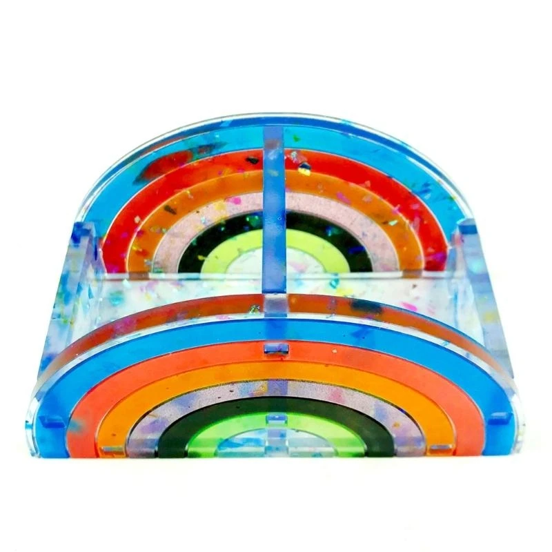 

Elegant Rainbow Pen Holder Shaped with Reusable Silicone Craft Supplies Mould