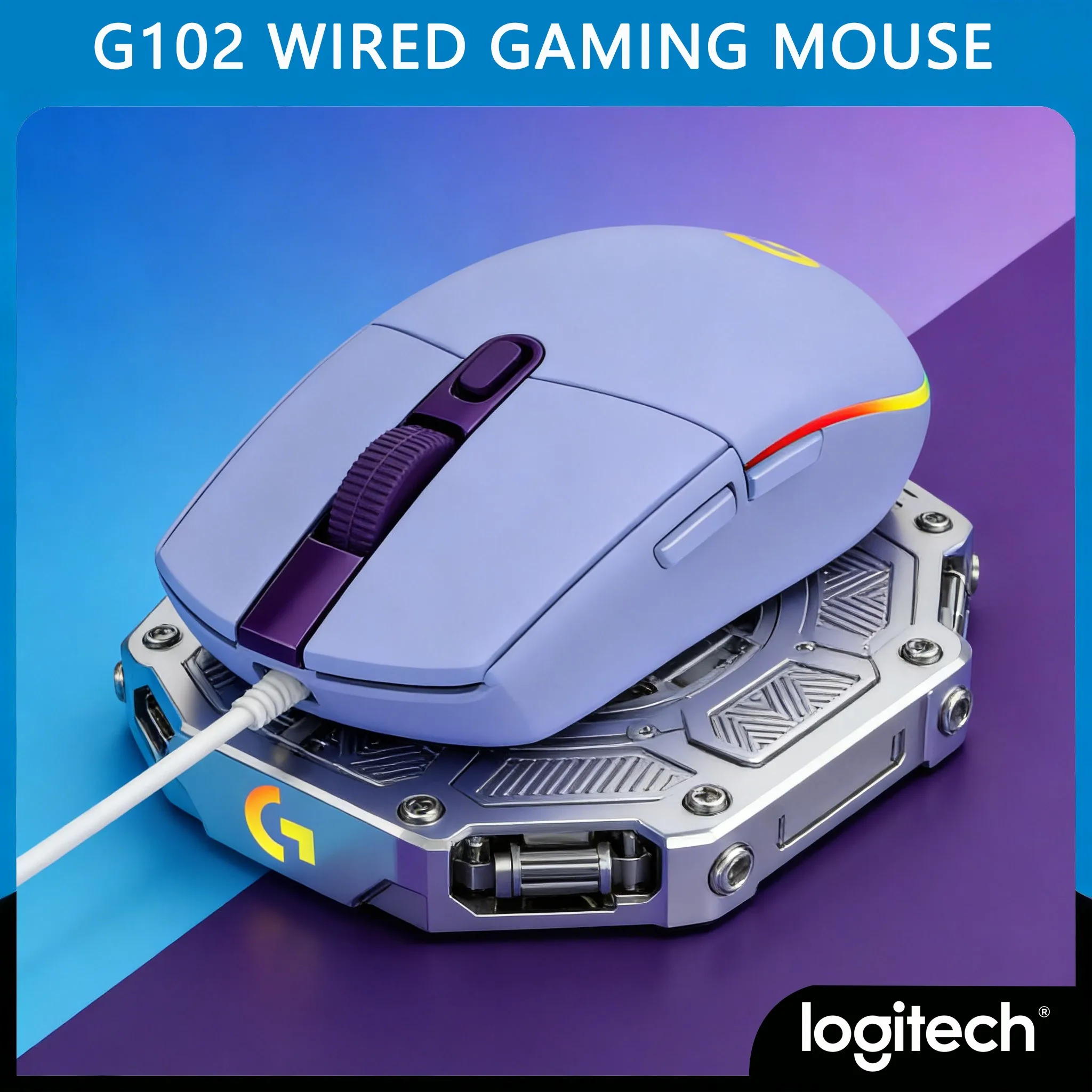 

Logitech G102 Gaming Mouse 6 Programmable Keys RGB Lightsync 8000DPI Adjustable