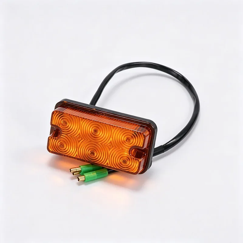 Truck trailer LED side marker light yellow rectangular waterproof side light construction machinery truck side indicator light