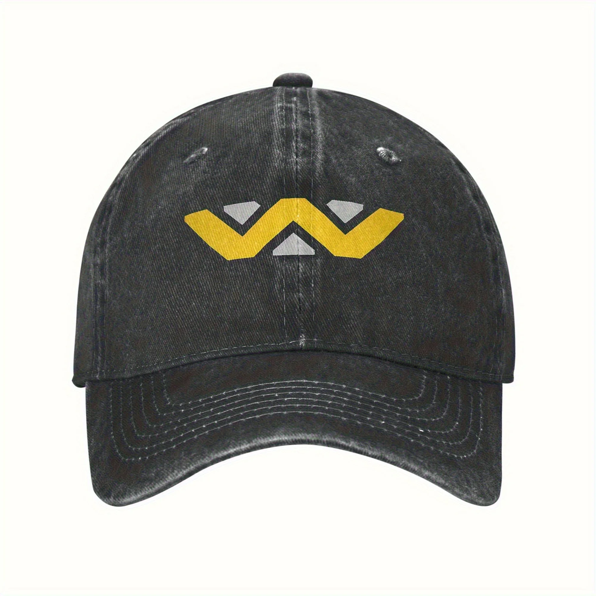 Weyland Yutani Corp. Adjustable Retro Baseball Cap - Lightweight Unisex Black Hat with Yellow Logo, Machine Washable & Dry Clean