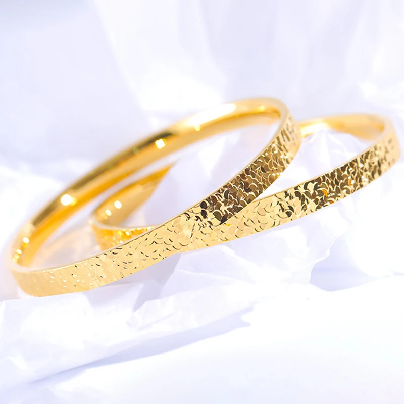 Dubai Wedding Bangles For Women Ethiopian Jewelry Gold Color Indian Bracelets Jewelry Gifts