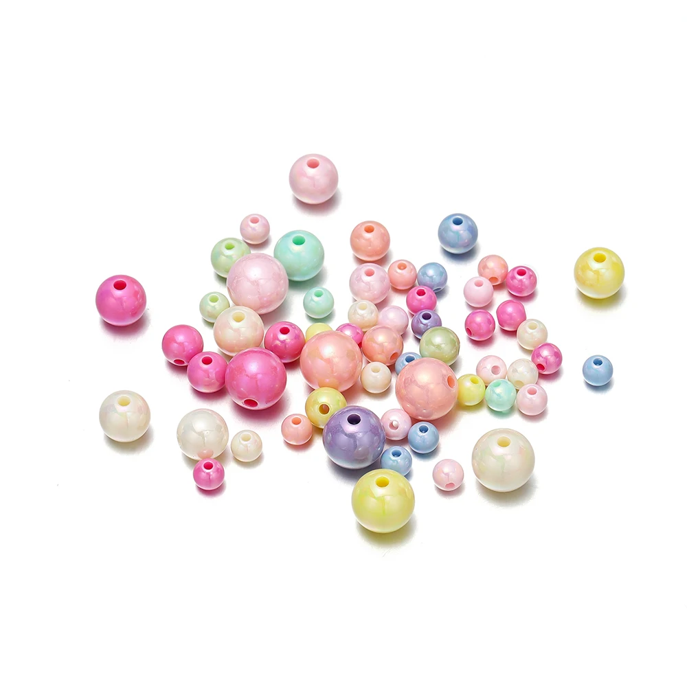 

20-30Pcs 6/8/10/12mm Solid Colored Beads Acrylic Spacer Loose Beads for DIY Necklace Bracelet Jewelry Making Accessories