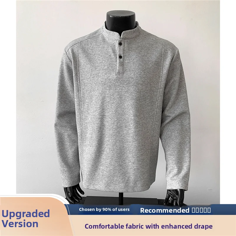 Retro American Patchwork Collar Sweatshirt Men's Spring Autumn Trendy Brand Deconstructed Casual Long Sleeve Youthful
