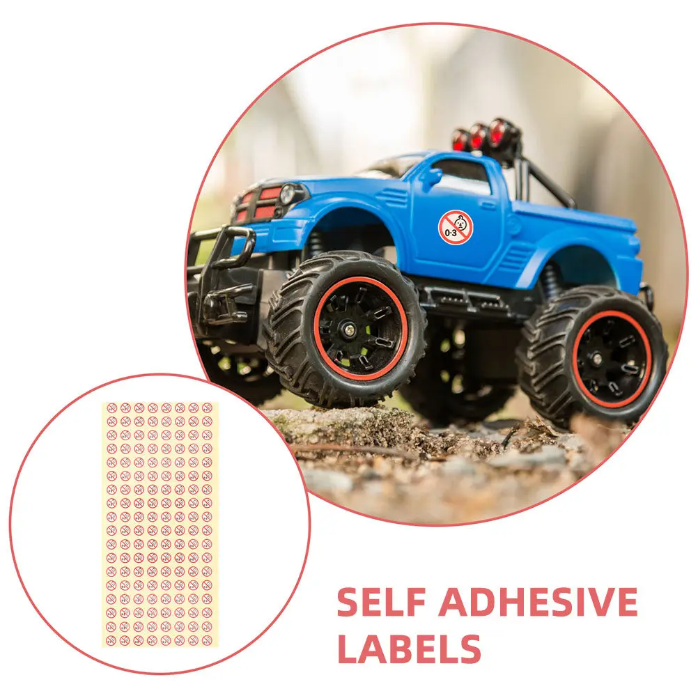 500Pcs Baby Safety Label Stickers Adhesive Warning Decals Prohibited for Home Child 0-3 Years Food Safety Signs for Parents