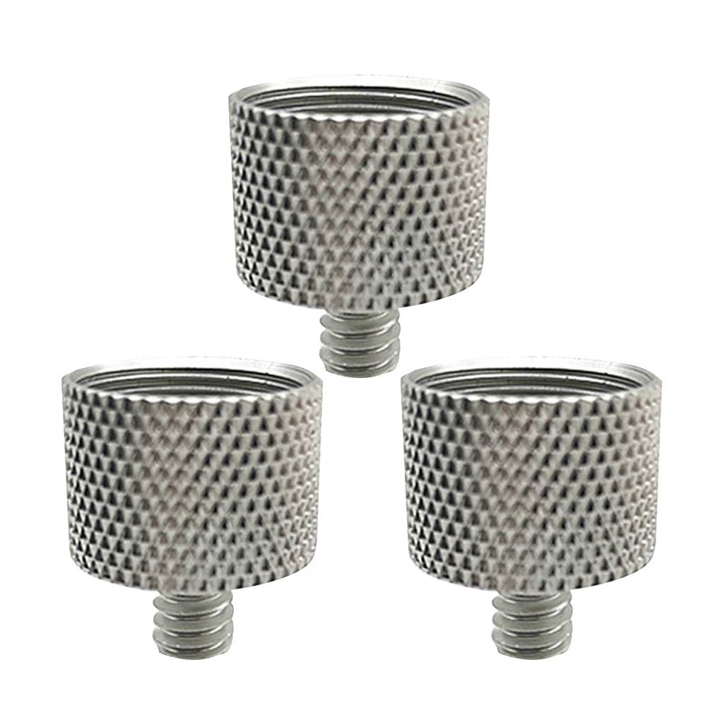 

3 PCS Transfer Screw Microphone Stand Conversion Clamp Adapter Nut Thread 5/8 to 1/4 Female