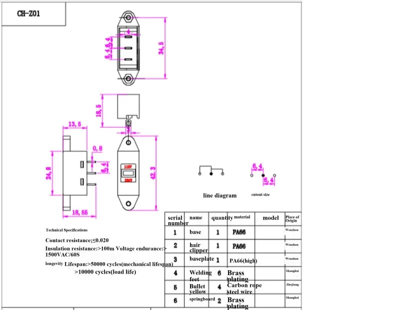 5 Stück Spannungswandler, 115 V auf 230 V, Schiebeschalter, 110 V–220 V, Spannungswandler, Kippschalter. – Detail 3