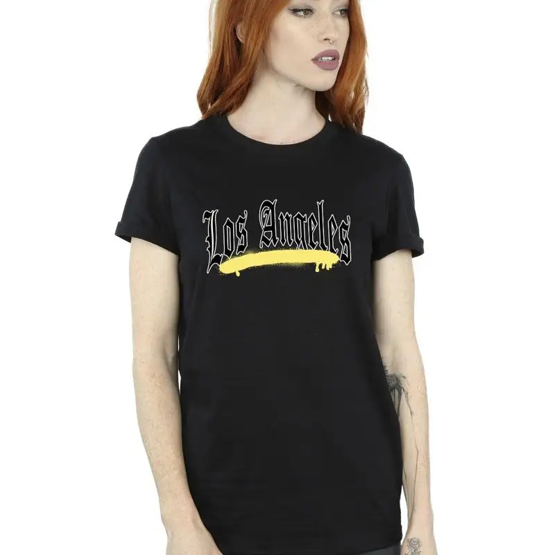 

Los Angeles Women's Cross Spray Boyfriend Fit T-Shirt