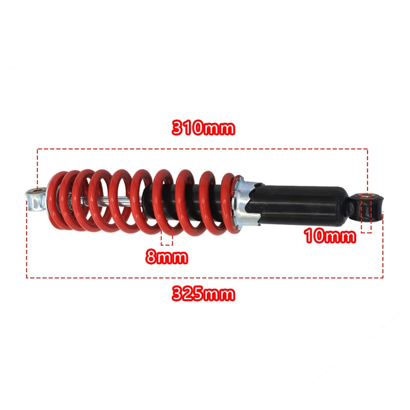 8mm Spring Motorcycle ATV Shock Absorber 310mm Pit Dirt Bike Adjust Rear Suspension PW50 for Off-Road Damper
