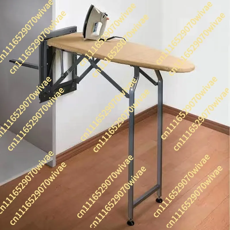 Wardrobe side mounted rotating iron, embedded ironing board in household cabinet, extended folding hanging iron rack