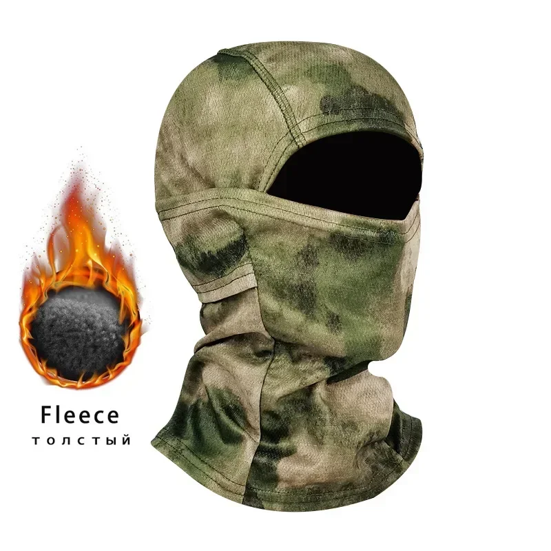 Tactical Winter Fleece Warmer Balaclava Cap Thermal Military Helmet Liner Windproof Full Face Mask Cover Ski Beanies Men Women