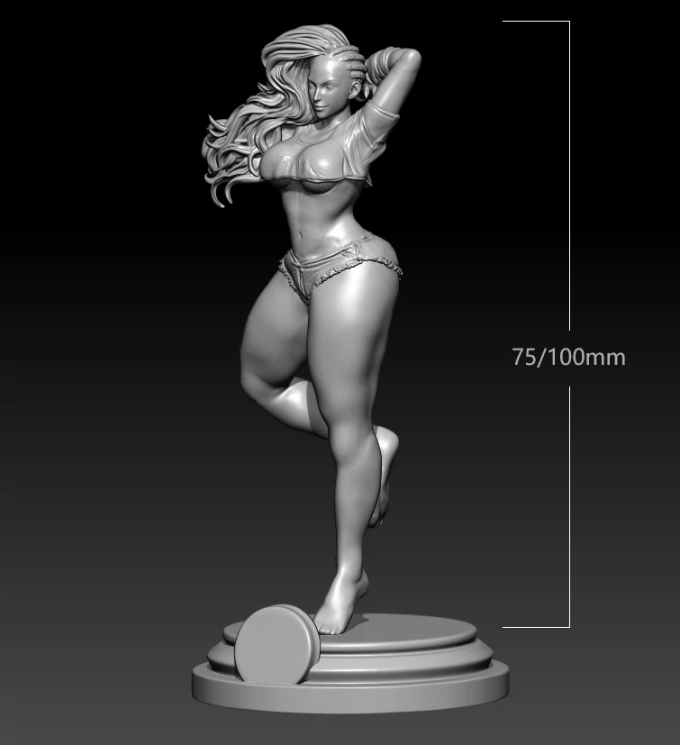1/24 75mm 1/18 100mm Resin Model Bodybuilding Girl Figurine Unpainted No Color RW-585