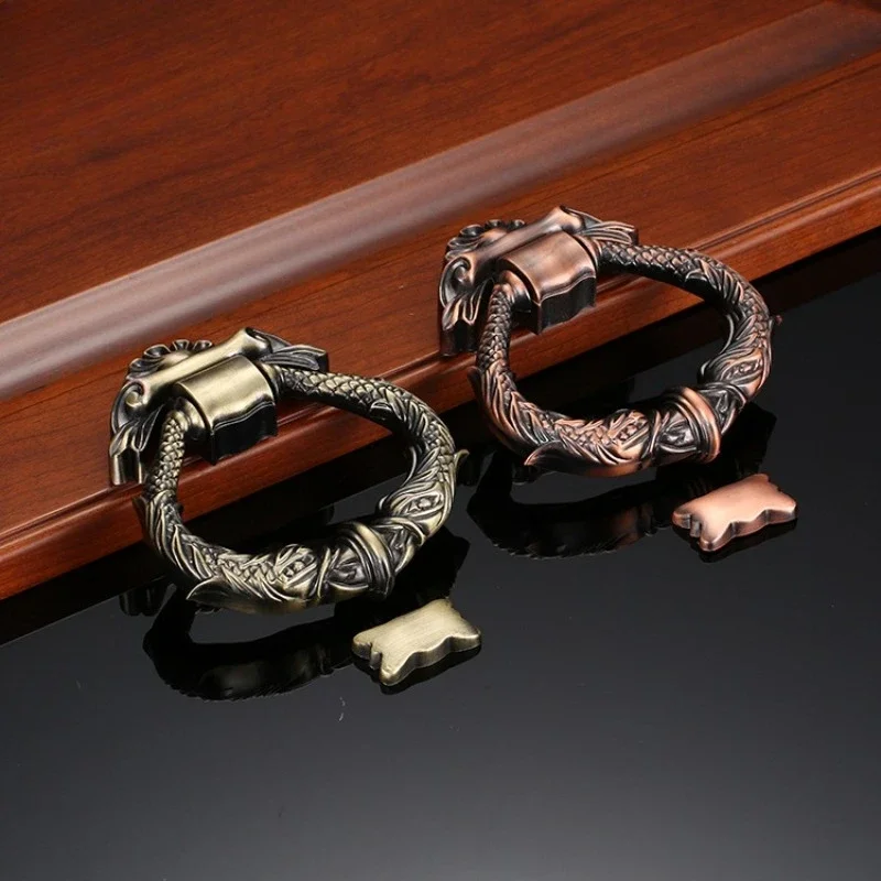 

JD Zinc Alloy Ring Knocker Modern Minimalist Door Security Green Bronze Door Knocking Furniture Handle