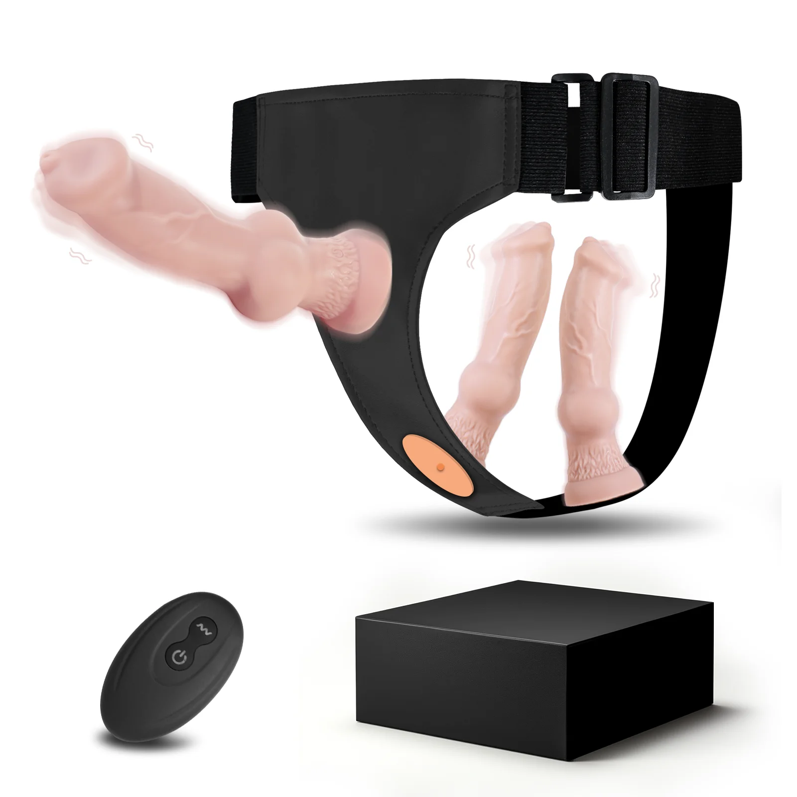 

Harness Strap-On Vibration Realistic Dildos - Adjustable Strapless Strap-On Dildos with 10 Modes & 3 Dildos Silicone Anal G-spot