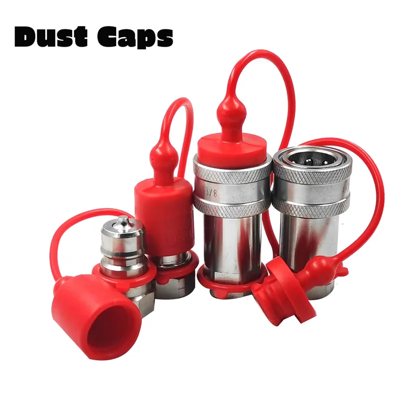 3/8Inch NPT Thread ISO7241-1A Hydraulic Quick Disconnect Coupler Set with Dust Cap