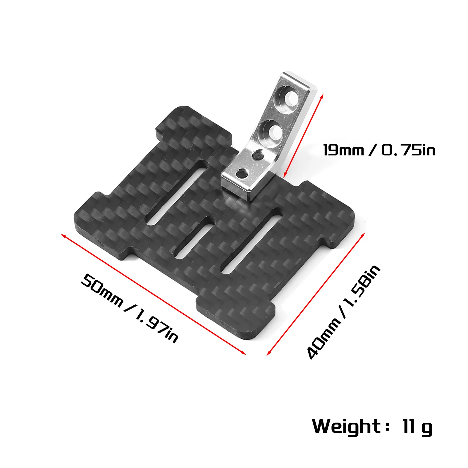 Metal Carbon Fiber Fixing Plate Mount Plate for Tamiya BBX BB01 Tamiya BB-01 1/10 RC Car Upgrade Parts