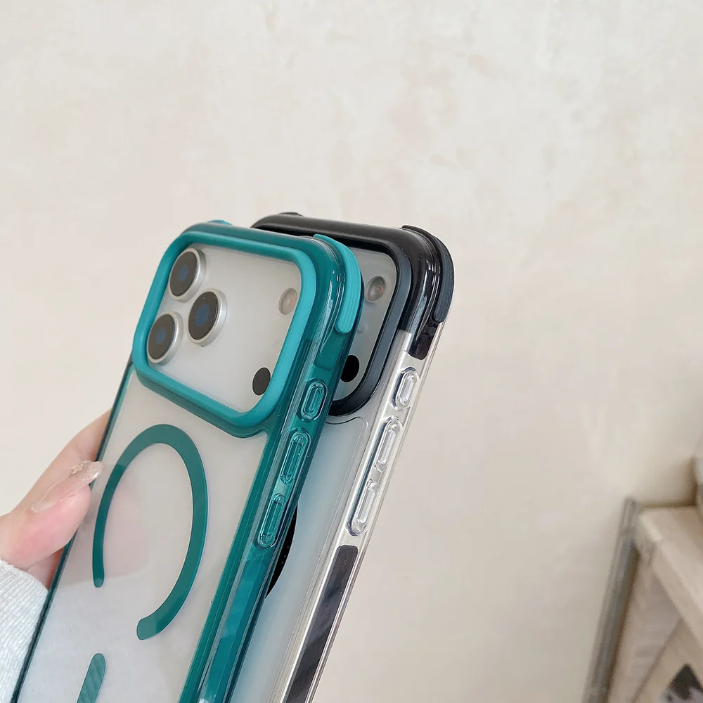 For Iphone17 acrylic mobile phone case tpe is suitable for Apple17promax high-permeability 17air airbag anti-drop magnetic shell - Image 3