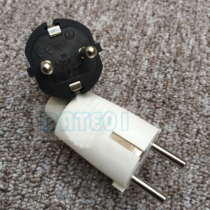 European Plug Power Connection Germany Korea Russia Two Round Pin Plug 16A 250VAC