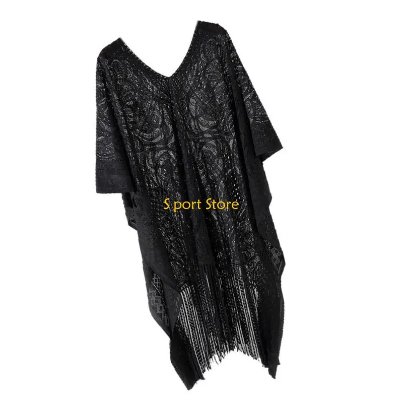 U2JB 여성 수영복 커버 업 단색 해변 드레스 중공 해변 커버 업