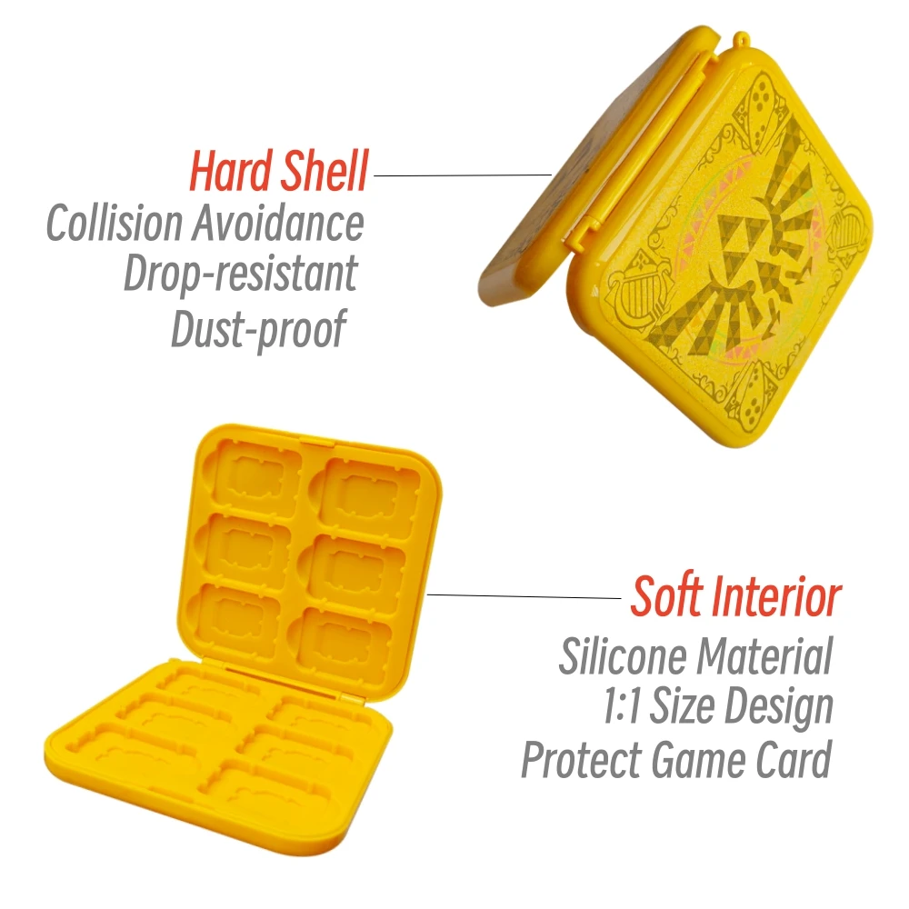 El más nuevo paquete de fundas para tarjetas de juego NS Switch, caja de almacenamiento de cartuchos de juego con 12 ranuras para tarjetas para Switch Lite, accesorios OLED protectores